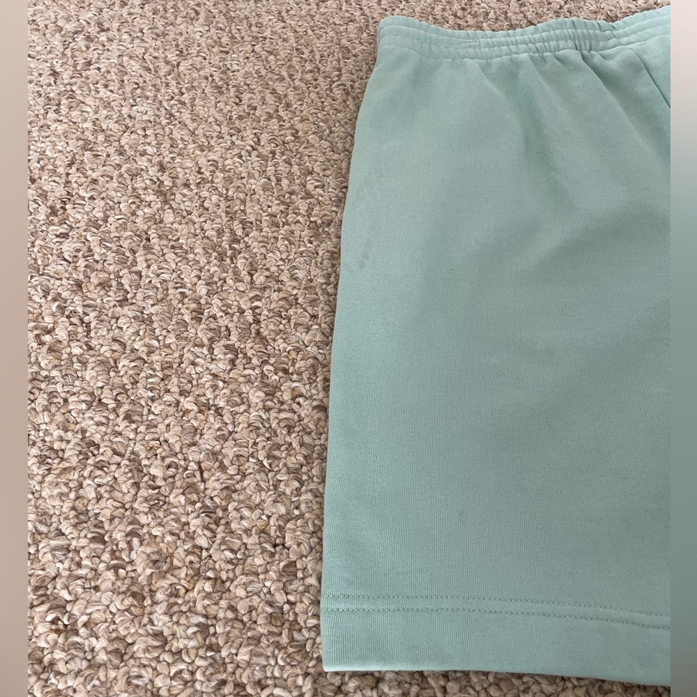 Lacoste Men’s Regular Fit Fleece Shorts – Aqua | Size Large | 8” Inseam - Picture 12 of 16